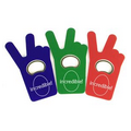 Jumbo Size V Sign / Finger Bottle Shape Magnetic Bottle Opener